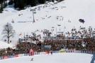Gute Stimmung: Gefllte Zuschauertribnen beim Weltcup in Zauchensee. | 17.03.2005 | JPG, 10 x 6,5 cm, 300dpi | 1.0MB