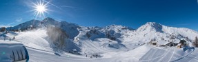 Es kann losgehen! Fantastisches Panorama vom Gamskogel in Zauchensee. Am Samstag, 18.11.2017, startet die Skisaison. Liftgesellschaft Zauchensee/A. Weienbacher  | 15.11.2017 | JPG; 30 x 10 cm; 300dpi | 2.3MB