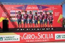 The photos shows Team corratec during the first stage of the Giro di Sicilia. | 11.04.2023 | Giro di Sicilia, © Sirotti | 11.04.2023 | jpg | 1.2MB